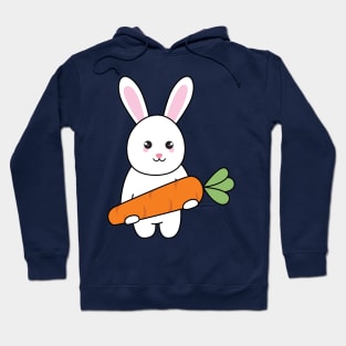 cute rabbit with carrot Hoodie